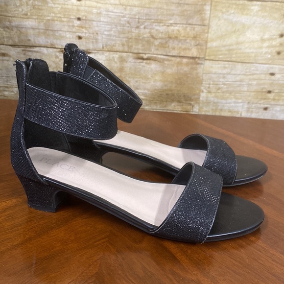 Black sparkle sandals for prom or formals size 5 - Picture 2 of 8